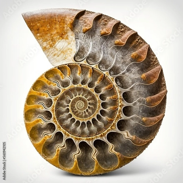 Fototapeta nautilus shell isolated on white
