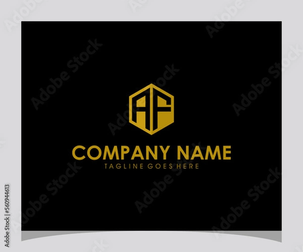 Obraz AF initial logo design