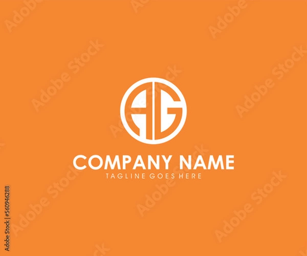 Obraz AG initial logo design