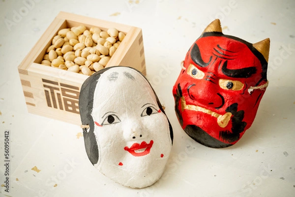 Obraz 節分　豆まき