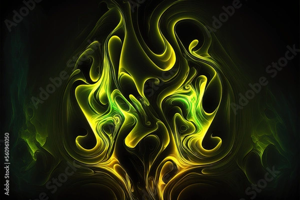 Fototapeta Acid waves background, Generative AI