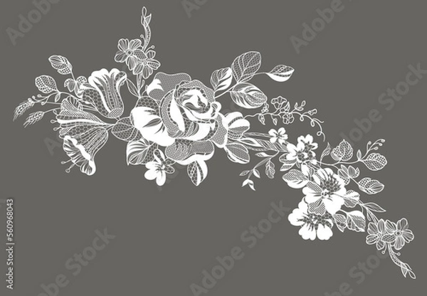 Obraz lace ornate element. vector illustration