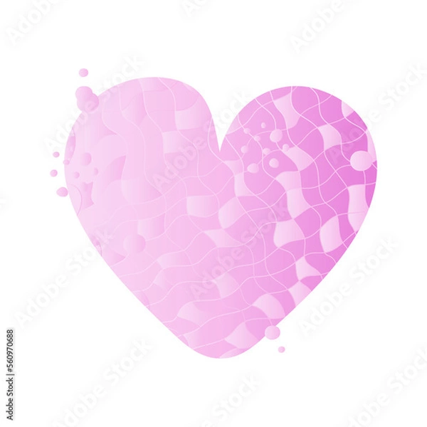 Obraz Vector illustration of a pink heart isolated on a white background. Valentine's Day.