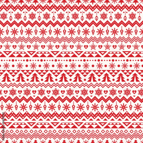 Fototapeta Christmas seamless pattern