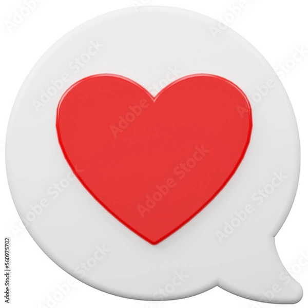 Obraz Romantic love talk 3D Illustration