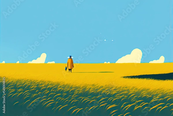 Obraz Cartoonish Characters in the Desert