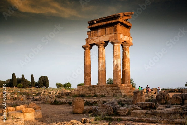 Fototapeta Agrigento. Tempio dei Dioscuri. Valle dei templi
