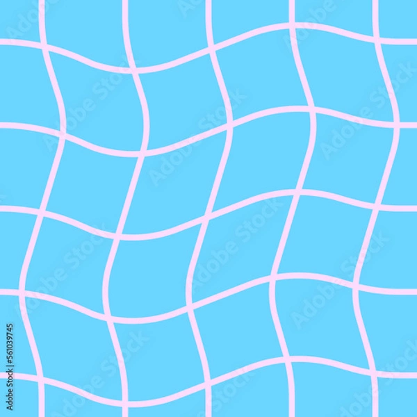 Fototapeta Grovy giometric pattern. Seamless pattern in y2k style