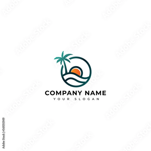 Obraz Beach logo vector design template, resort logo