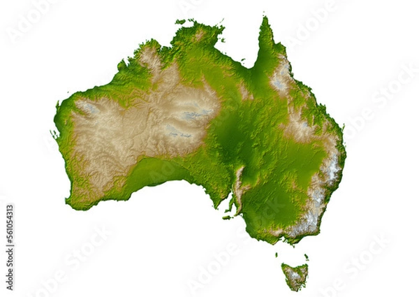 Obraz Australia relief map