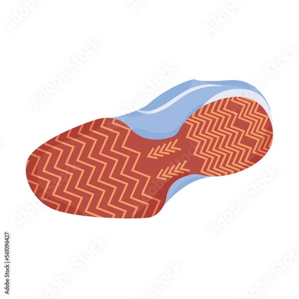 Fototapeta Isolated bottom view of a soccer shoe Vector