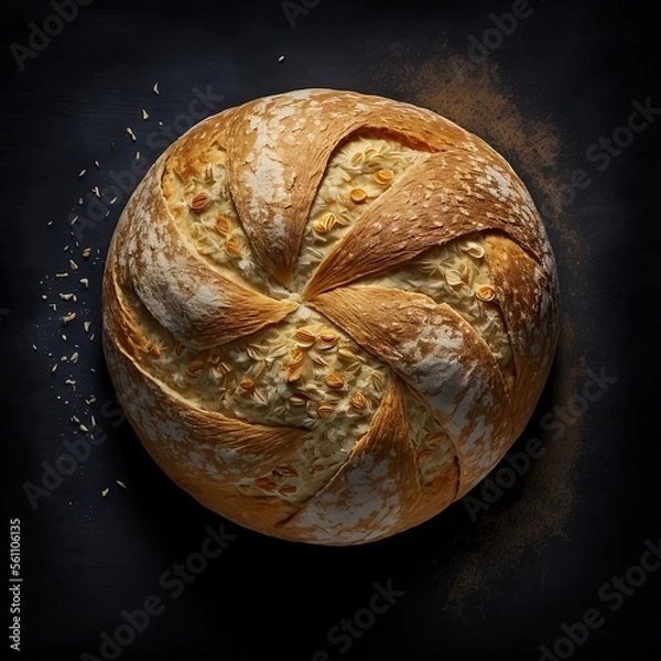 Obraz Artesian Bread View From Top Freshly Baked 