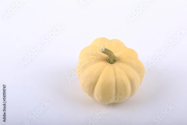 Fototapeta Mini Pumpkin composition.
A view on a white background.