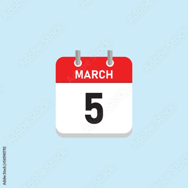 Obraz March 5 Concept Design. Vector Illustration.