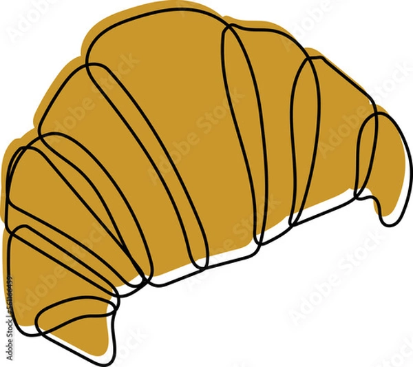 Obraz Croissant Vector Illustration