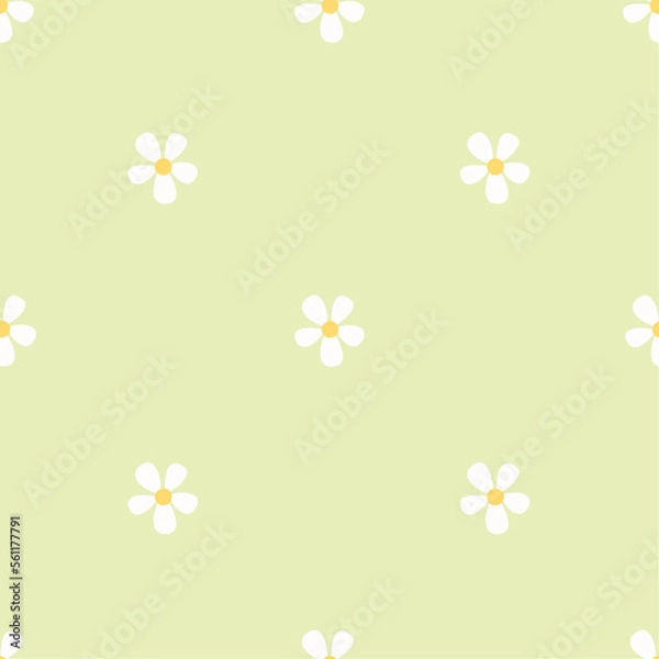 Fototapeta mini daisy flower seamless pattern design