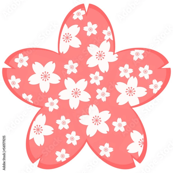 Fototapeta 桜の花びらイラスト　春素材