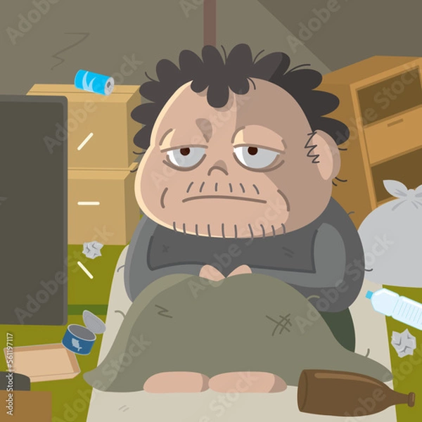 Obraz 引きこもりの中年男性 / 5080問題 