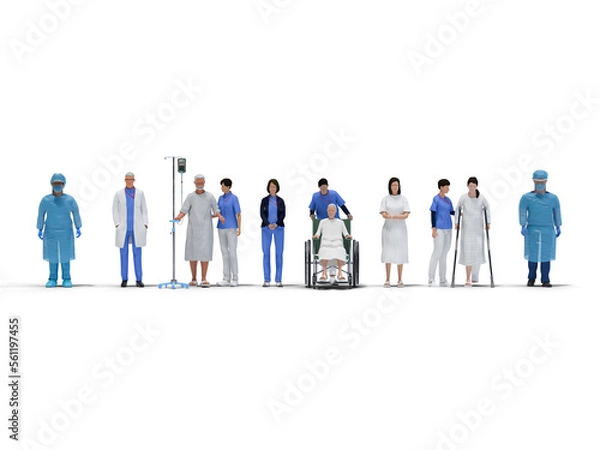 Fototapeta 医療従事者と患者