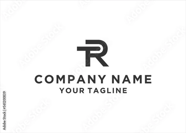 Fototapeta initial Letter TR Logo Design Vector