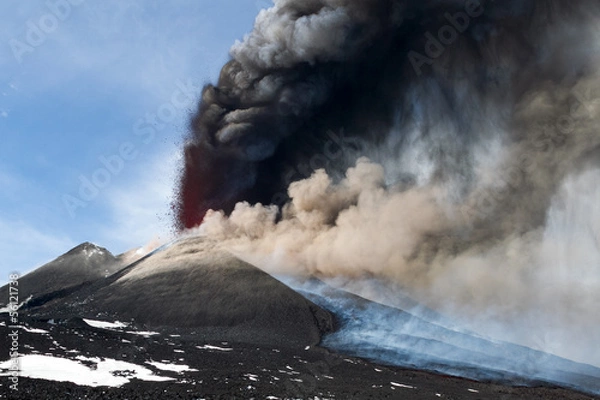 Obraz Erupcja Etny kwiecień 2012
