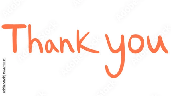 Fototapeta 땡큐 캘리그라피