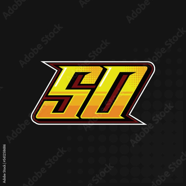 Fototapeta Race Number 50 logo design vector