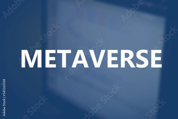 Obraz Metaverse word on blurring background