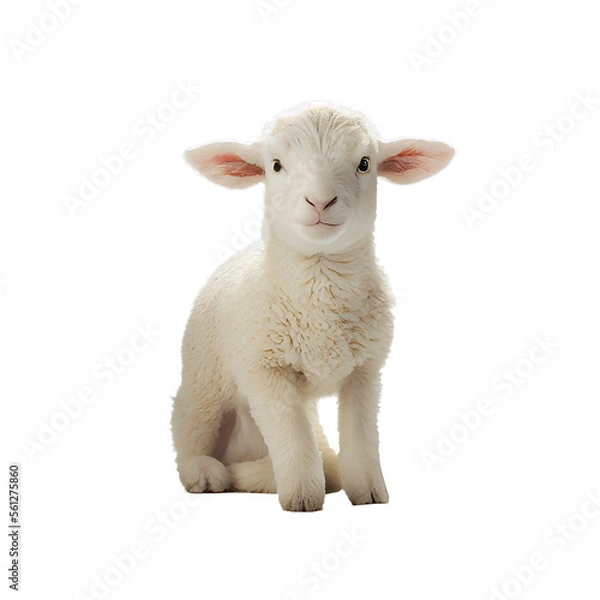 Obraz  Young sheep lamb created with Generative Ai