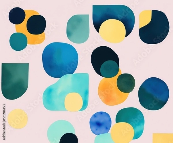 Fototapeta abstract watercolor background with colorful pattern