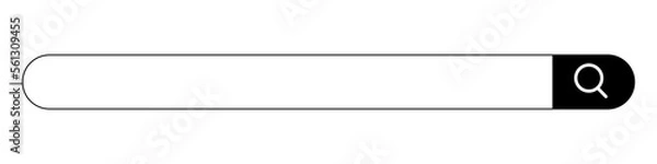 Fototapeta Search box with wide input space. Internet search box. Vector.