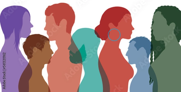 Fototapeta Concept of education. Prepare for a successful career. Multicultural college students. 