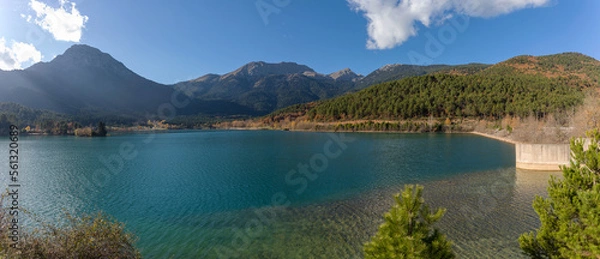 Fototapeta View of the beautiful lake Doxa