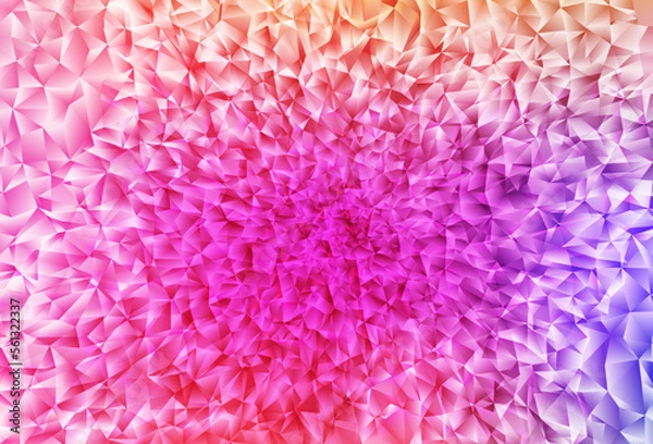 Fototapeta Light Pink, Red vector triangle mosaic template.