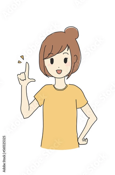 Fototapeta 説明する女性