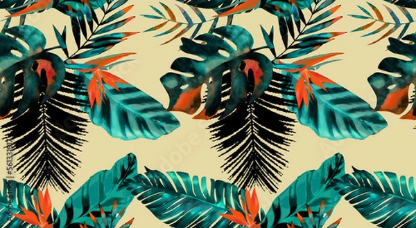 Fototapeta tropical leaf pattern