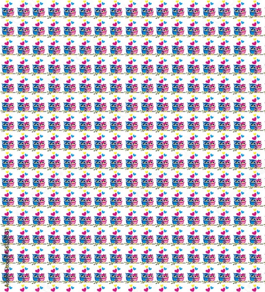 Fototapeta seamless pattern with hearts