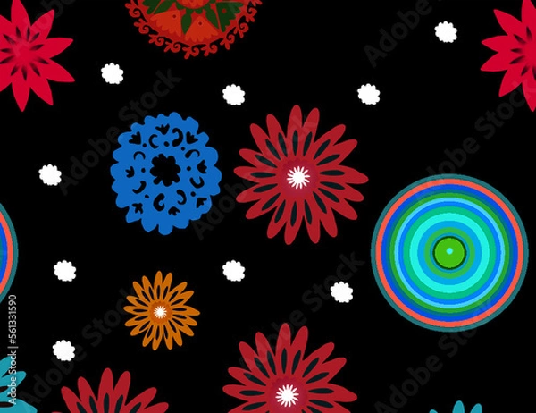 Fototapeta seamless floral pattern