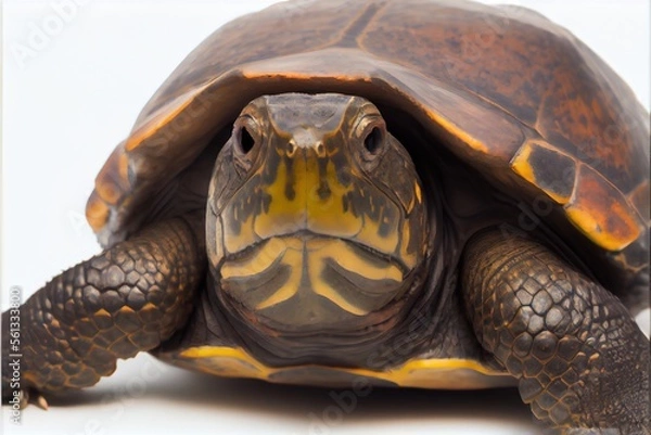 Fototapeta Close up of a Eastern Mud Turtle isolated on a white background