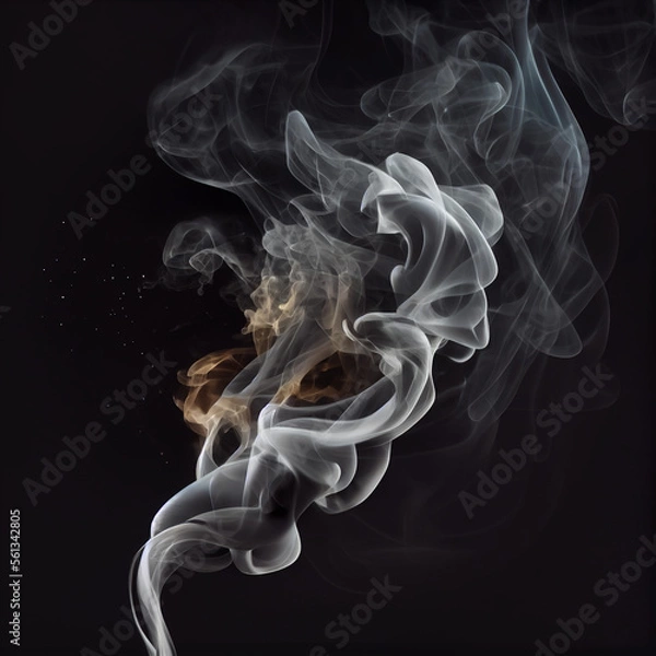 Fototapeta smoke on Black and Gold