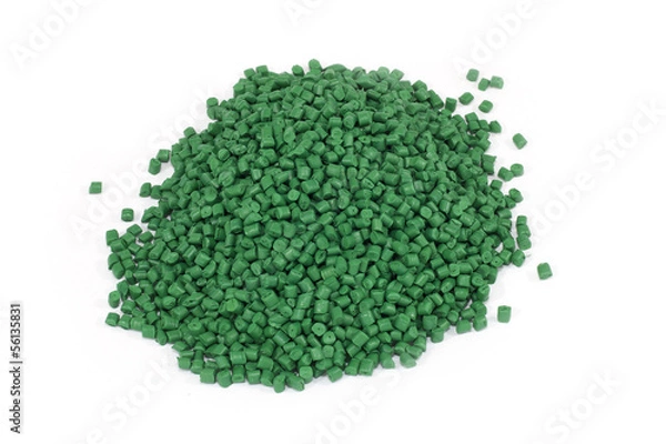 Obraz green plastic polymer granules