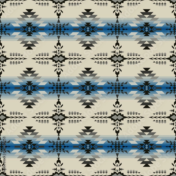 Obraz Native American Southwest seamless pattern. Ethnic Geometric design wallpaper, fabric, cover, textile, rug, blanket.