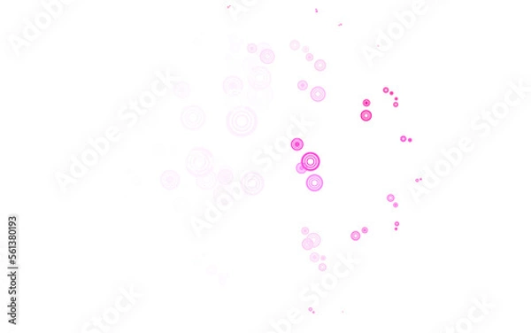 Fototapeta Light Pink vector backdrop with dots.