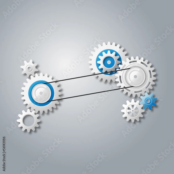 Obraz Gear Wheels with Belt