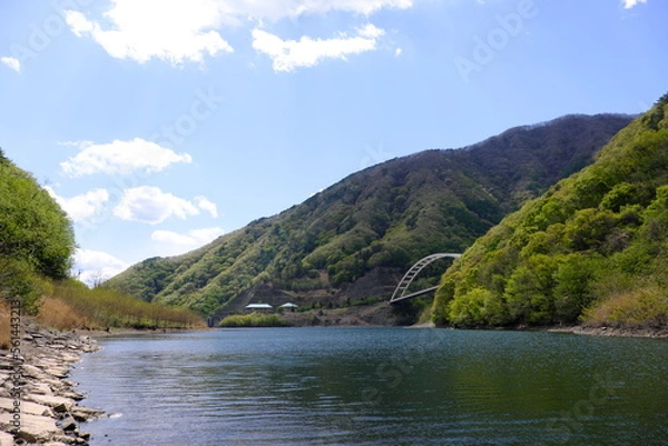 Obraz みずがき湖湖畔の風景