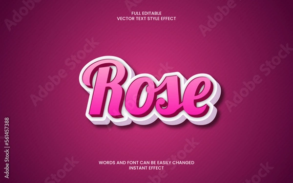 Fototapeta Rose Text Effect