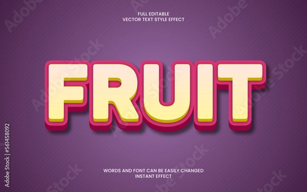 Fototapeta Fruit Text Effect