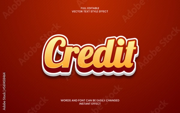 Obraz Credit Text Effect