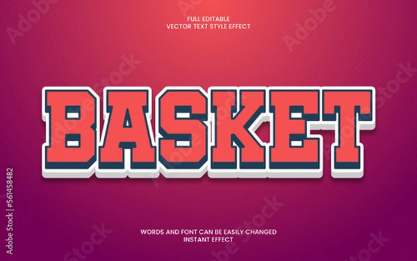 Fototapeta Basket Text Effect