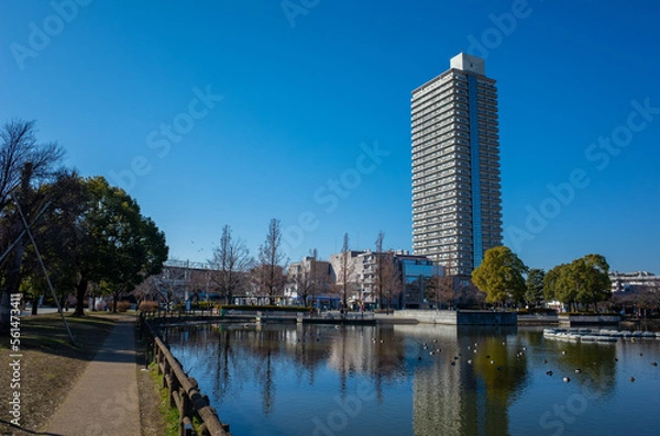 Obraz 浮間舟渡駅とその周辺街並み（浮間公園）